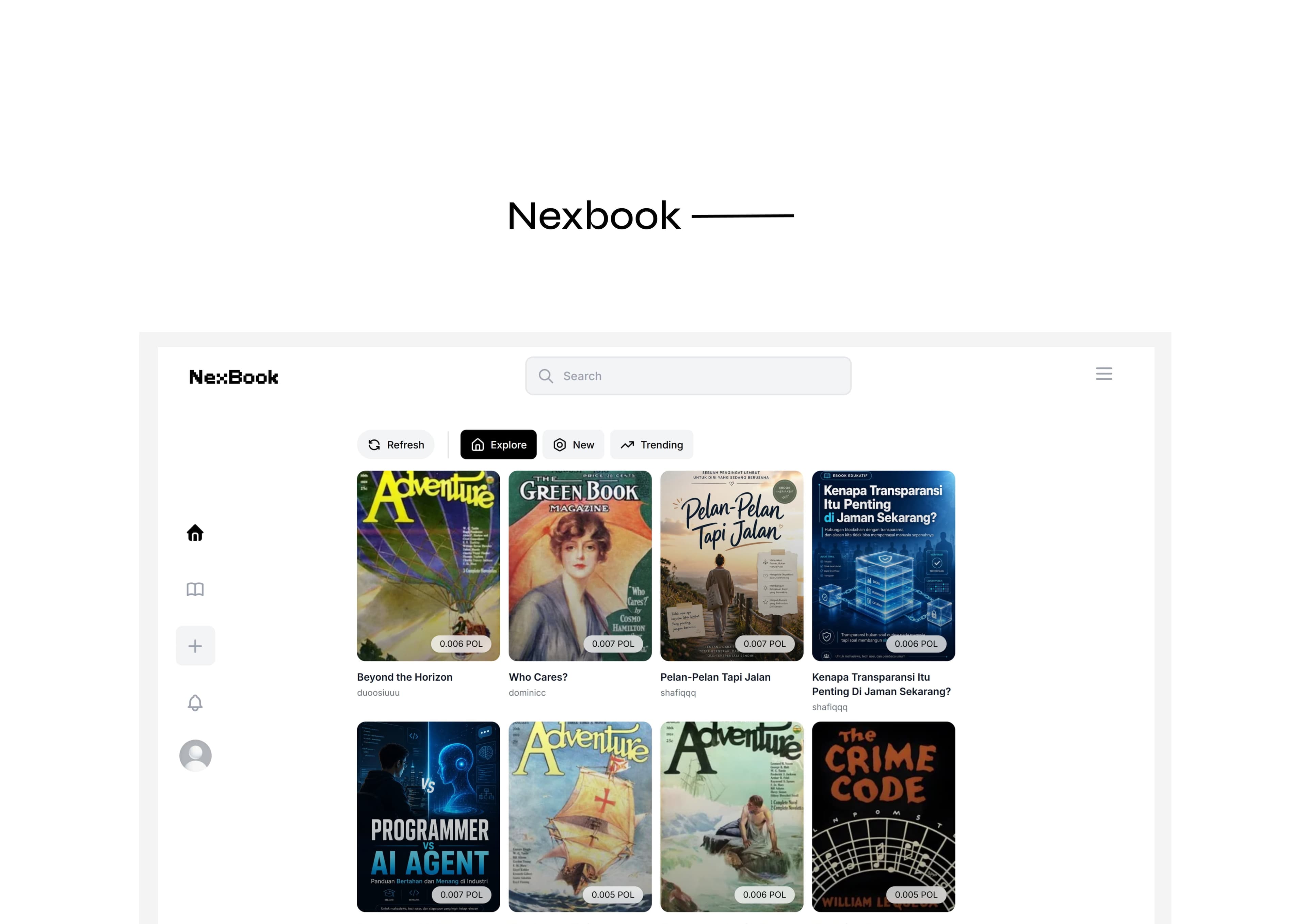 NexBook project preview